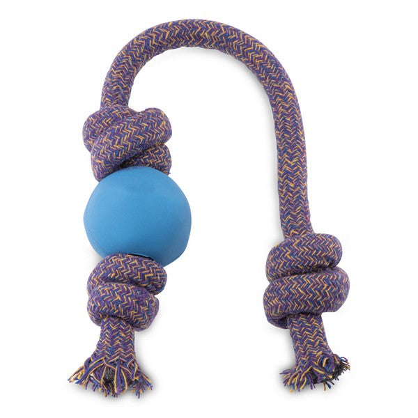 Beco Natural Rubber Ball on Rope - Small - Blue