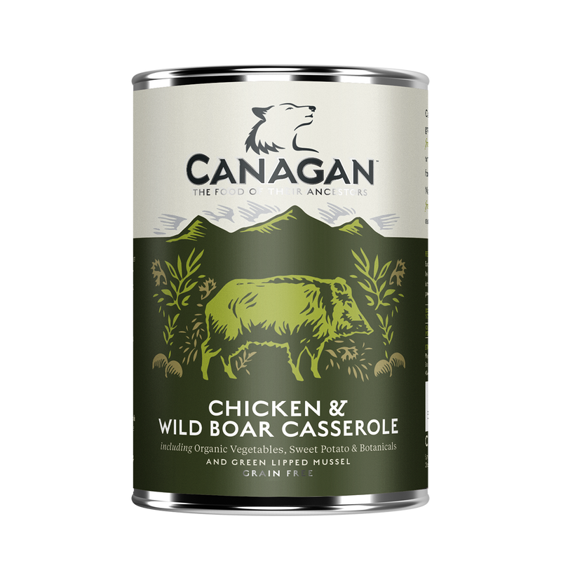 Canagan Chicken & Wild Boar Casserole Wet Dog Food 6 x 400g Cans