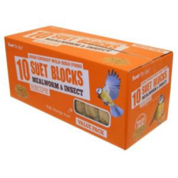 Suet to Go Block in Tray Insect Value 10Pk 300g