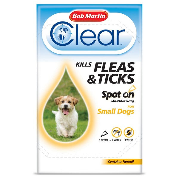 BM Clear Flea Clear Spot On for Small Dogs (1 Pipette)