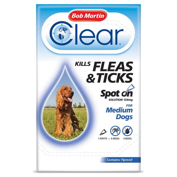 BM Clear Flea Clear Spot On for Medium Dogs (1 Pipette)