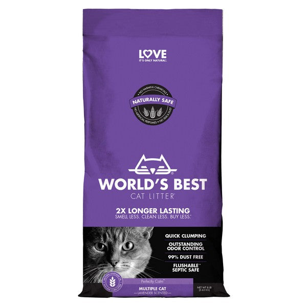 Worlds Best Cat Litter 8lb Multiple Cat Lavender Scented (3.63kg)