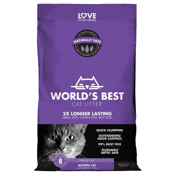 Worlds Best Cat Litter 14lb Multiple Cat Lavender Scented (6.35kg)
