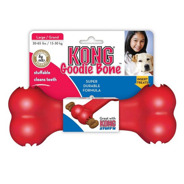 KONG Red Rubber Goodie Bone Large
