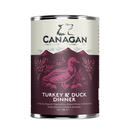 Canagan Turkey & Duck Dinner Wet Dog Food 6 x 400g Cans