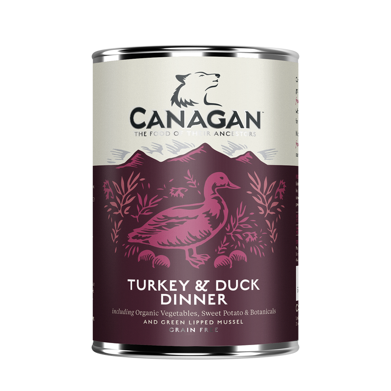 Canagan Turkey & Duck Dinner Wet Dog Food 6 x 400g Cans