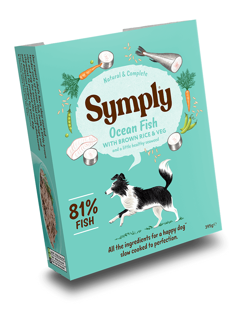 Symply Ocean Fish with Brown Rice For Adult Dogs 7 x 395g Wet Trays